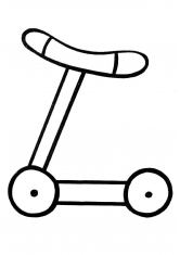 Раскраска Самокат