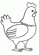 Раскраска Курица домашняя