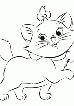 Раскраска Кошка Мэри из мульфильма