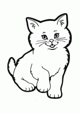 Раскраска Любимый котенок