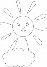 Раскраска Прекрасное солнце