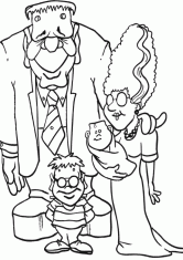 Раскраска Странная семейка