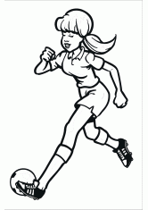 Раскраска Женский футбол
