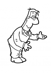 Раскраска Мужчина с протянутой рукой