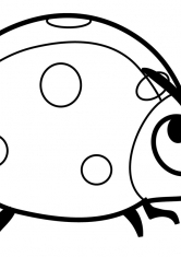 Раскраска Божья коровка улыбается