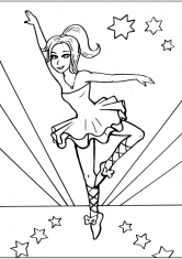 Раскраска Танцовщица