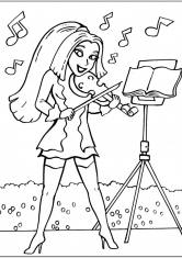 Раскраска Музыкант