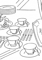 Раскраска Чайный набор