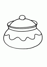 Раскраска Горшочек