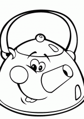 Раскраска Весёлый чайник