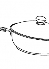 Раскраска Кастрюля с длинной ручкой