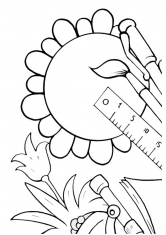 Раскраска Школьные атрибуты