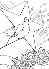 Раскраска Голубь мира