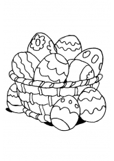 Раскраска Корзина с яйцами