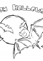 Раскраска Счастливого праздника Хэллоуин