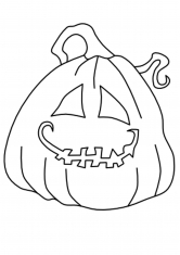 Раскраска Тыква улыбается