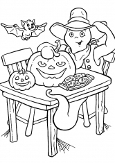 Раскраска Праздник хэллоуин