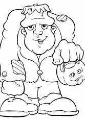 Раскраска Костюм на хэллоуин