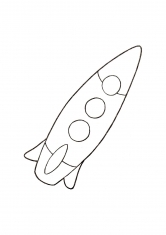 Раскраска Игрушечная ракета