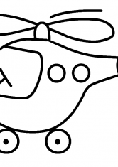 Раскраска Вертолет летит