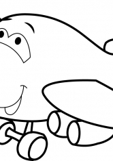 Раскраска Добрый самолет