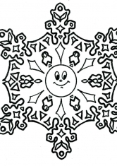 Раскраска Ажурная снежинка