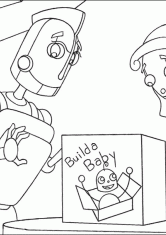 Раскраска Ребёнок робот