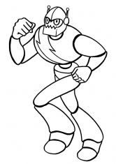 Раскраска Спортивный робот