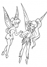 Раскраска Фея и её подруга