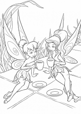 Раскраска Чаепитие фей