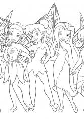 Раскраска Команда фей