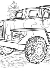 Раскраска УРАЛ-4320