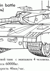 Раскраска Израильский танк