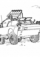 Раскраска Вооруженный БМП