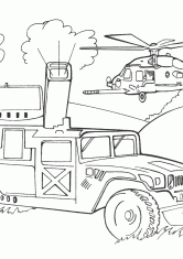 Раскраска Зенитный комплекс