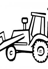 Раскраска Трактор экскаватор