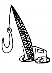 Раскраска Кран