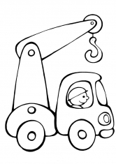 Раскраска Кран на колёсах