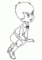 Раскраска Малыш из Карлсона