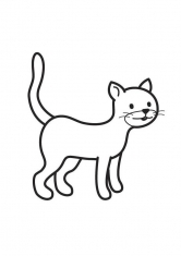 Раскраска Кошка гуляет