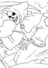 Раскраска Смерть с косой