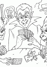 Раскраска Монстры и карты