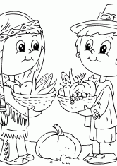 Раскраска Обмен овощами