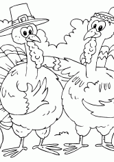 Раскраска Друзья индейки
