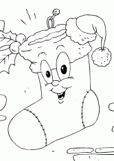 Раскраска Рождественский сапог