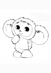 Раскраска Чебурашка