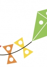 Раскраска Зеленый воздушный змей